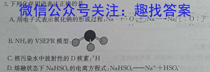 非凡吉创 2024届新高中创新联盟TOP二十名校高二年级2月调研考试(242468D)化学