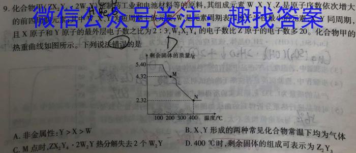 2024年安徽省名校联盟中考模拟卷（三）化学