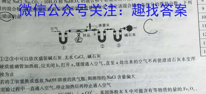 安徽省2023-2024学年度八年级教学素养测评【☆-AH】化学