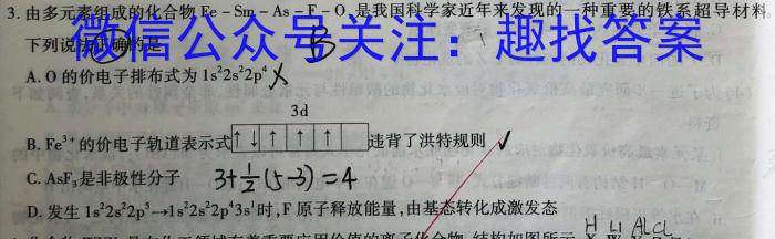 安徽省安庆市2023-2024学年度九年级正月联考综合素质调研化学