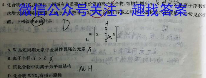 河北省2024届高三年级大数据应用调研联合测评(Ⅵ)化学