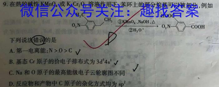 【精品】[泰安三模]2024年普通高等学校招生全国统一考试模拟试题化学