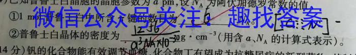 贵州省安顺市2023-2024学年度第二学期八年级期末教学质量检测试卷化学