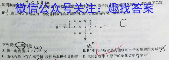 2024高考名校导航冲刺金卷(一)1化学