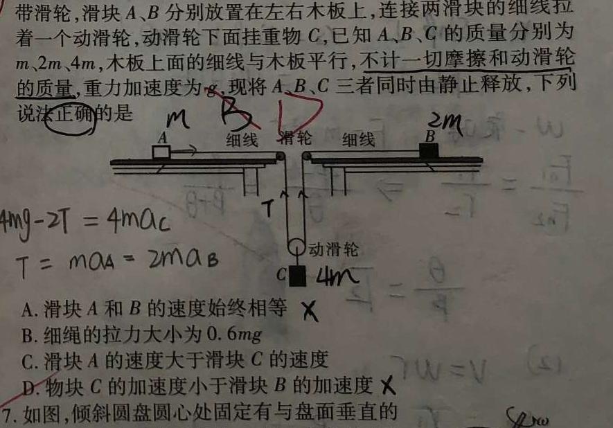 [今日更新]2024年春湖北省知名中小学教联体联盟九年级入学质量检测.物理试卷答案