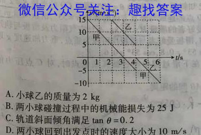 2023-2024学年吉林省高二试卷7月联考(◇)物理试卷答案