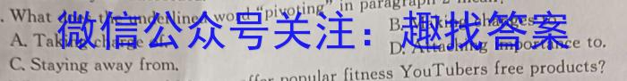 名校计划2024年河北省中考适应性模拟检测试卷(预测一)英语