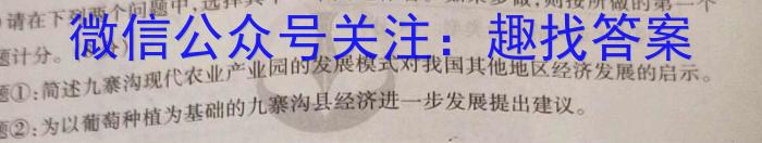 河北省衡水中学2024-2025学年度高三年级上学期第一学期综合素养测评地理试卷答案