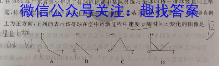 安徽省2024-2025学年太和中学高二年级上学期开学考试(25-T-036B)物理试卷答案