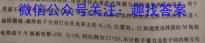 湘楚名校2024-2025学年度上学期高三年级八月联考（10001C）物理试卷答案