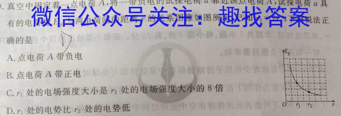 2024年陕西省初中学业水平考试信息猜题卷(A)物理试题答案