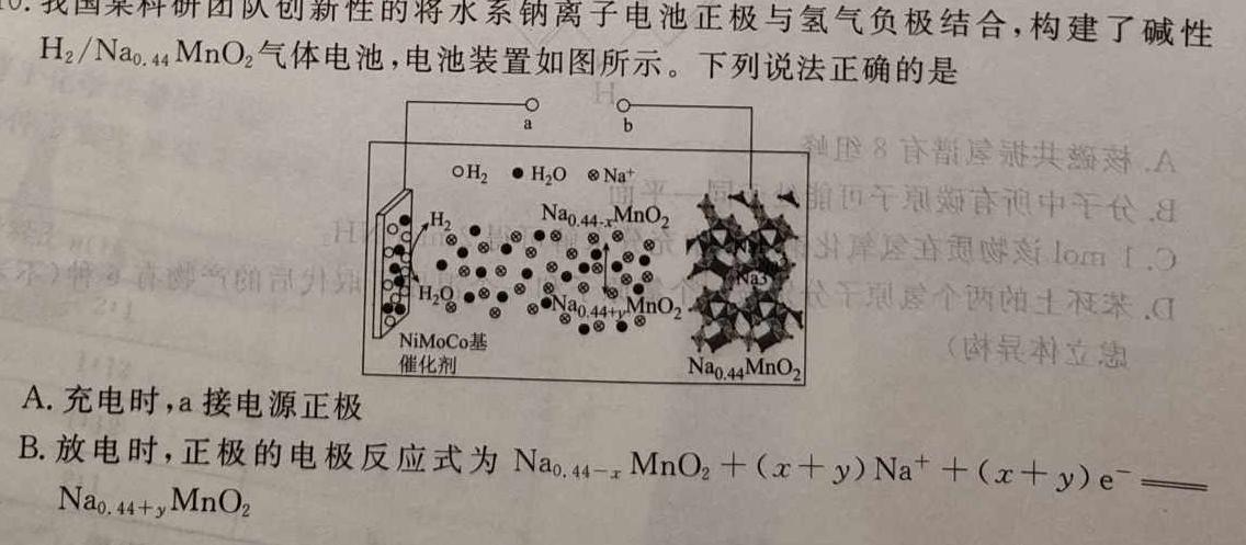 【热荐】河北省2023-2024学年高一第二学期开学检测考试(343A)化学