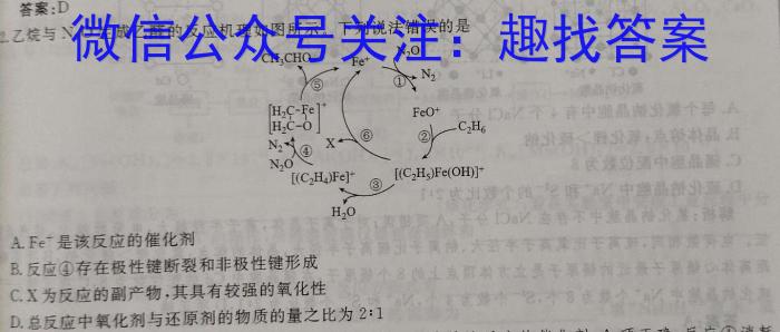 3天一大联考2023-2024学年(下)安徽高二3月份质量检测化学试题