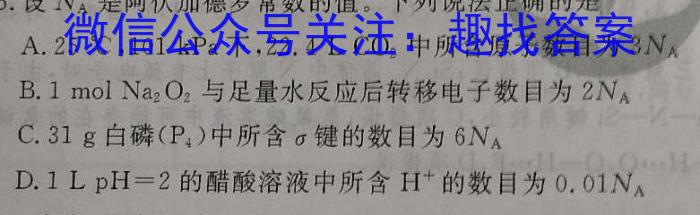 文博志鸿 河南省2023-2024学年八年级第二学期学情分析一化学