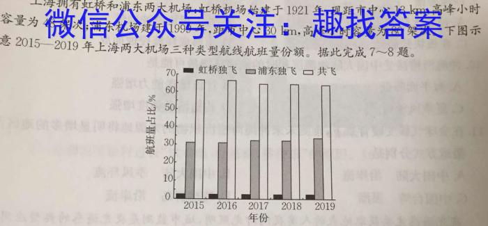 [今日更新]2023学年第二学期浙江七彩阳光新高考研究联盟期中联考（高二年级）地理h