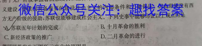 2024年河南省普通高中招生考试试卷（一）历史试卷答案