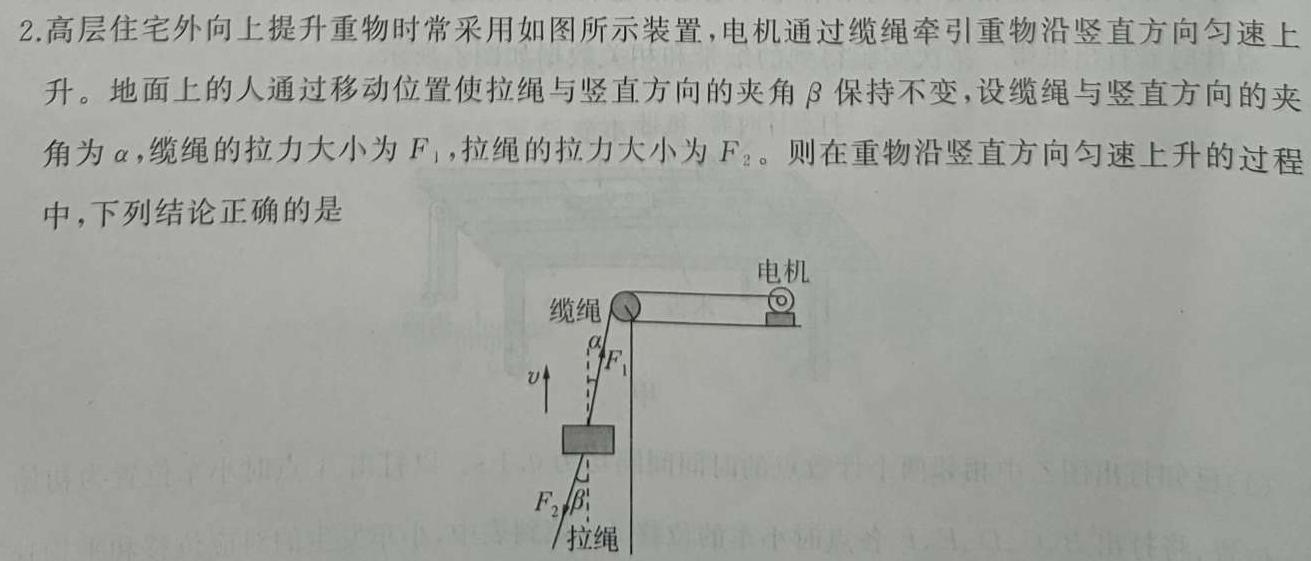 2024年河南省普通高中毕业班高考适应性测试物理试题.