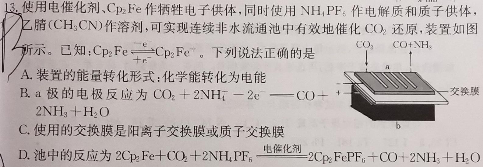 【热荐】2024届雅礼中学高三综合自主测试(一)化学