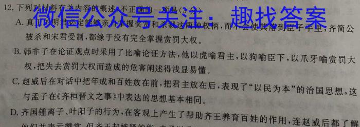 安徽省2024年八年级春季阶段性质量评估(期中卷)语文