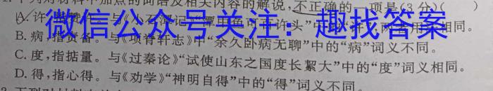 2024年湖南省普通高中学业水平合格性考试高二仿真试卷(专家版六)语文