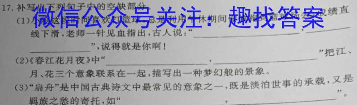 2024年全国普通高等学校招生统一考试·A区专用 JY高三模拟卷(五)5/语文