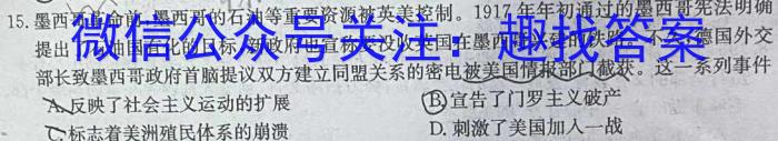 河北省衡水中学2024-2025学年度高二年级上学期第一学期综合素养测评&政治