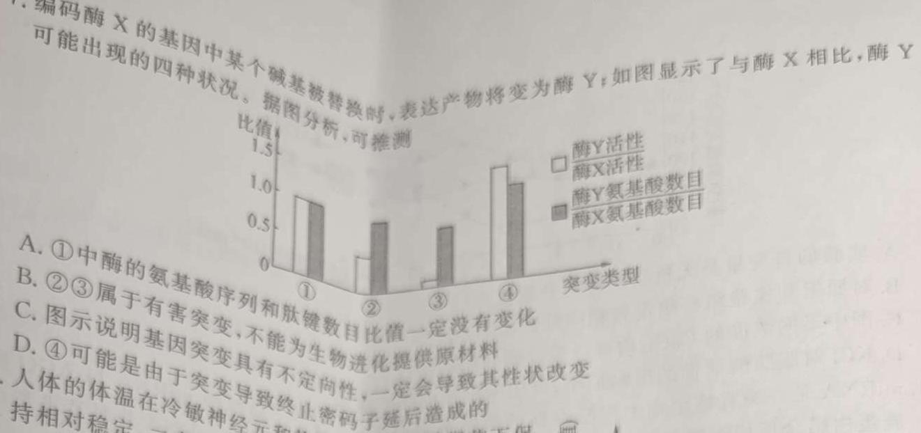 河南省2024年春期九年级结业考试生物学