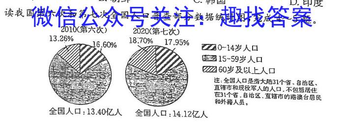 [今日更新]江西省新余市某校2023-2024初三年级下学期开学考试地理h