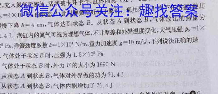 2024年湖北省初中学业水平考试信息卷(冲刺卷系列)物理试卷答案