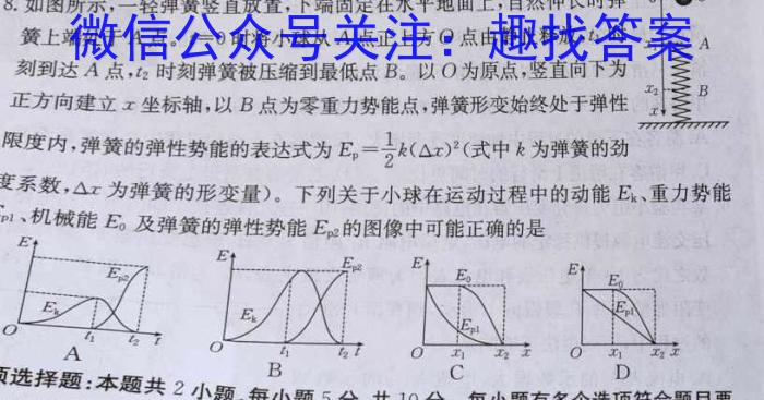 湖北省重点高中智学联盟2025届新高三8月考试物理`