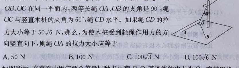 [今日更新]普高联考2023-2024学年高三测评(五).物理试卷答案