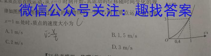 2024届陕西省第八次模拟考试物理`