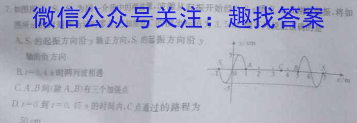 天一大联考 2023-2024学年(下)安徽高二3月份质量检测h物理