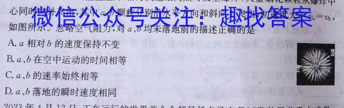 快乐考生 2024届双考信息卷·第九辑 背水一战 押题卷(一)1物理试题答案