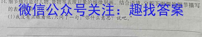 辽宁省大连甘井子区2023-2024学年度第二学期九年级双基随堂练习卷语文