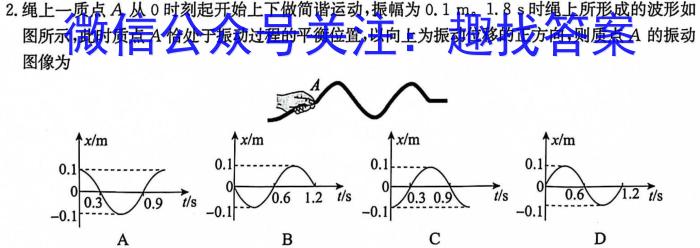 2024年河北省初中毕业生升学文化课模拟考试（一）物理试卷答案