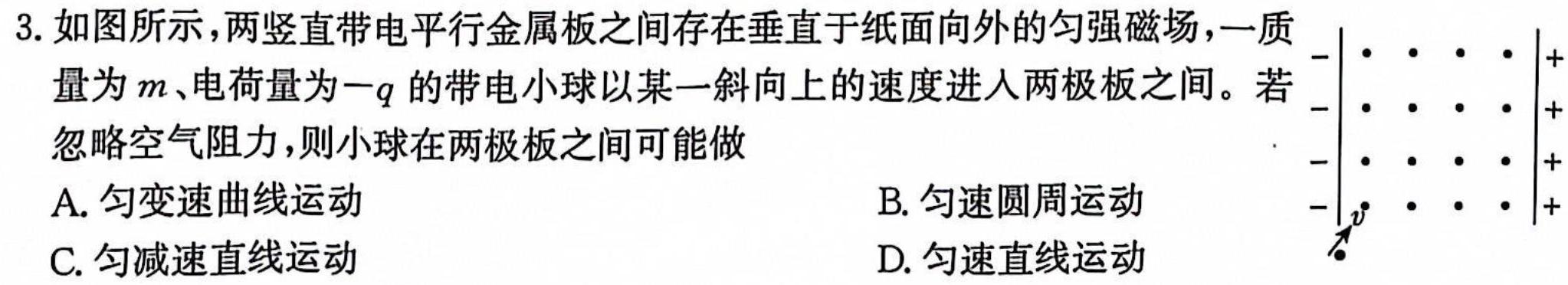 河南省集团定制2023-2024学年第二学期八年级期末学情监测试卷（BBRJ）(物理)试卷答案