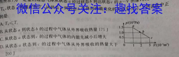 衡水金卷先享题·月考卷 2023-2024学年度下学期高三年级期中考试物理试卷答案