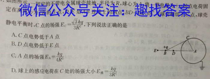 万唯中考 2024年安徽省初中学业水平考试·临考金卷q物理