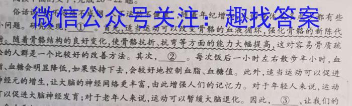 红河州文山州2024届高中毕业生第二次复习统一检测语文