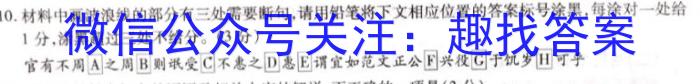 陕西师大附中2023-2024学年度初三年级第五次适应性训练语文