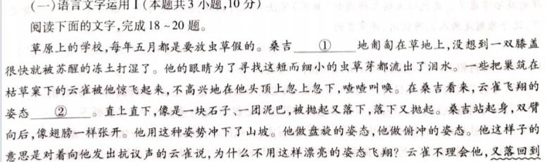 [今日更新]陕西省周至县2023~2024学年度九年级第三次模拟考试语文