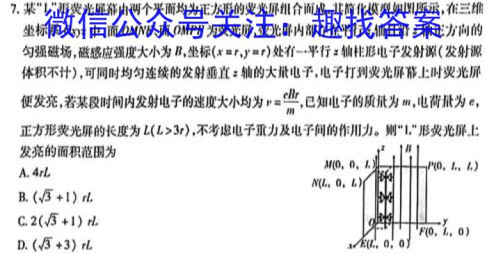 2025届九师联盟 青海省高三开学摸底考试(25-L-038C)物理试题答案