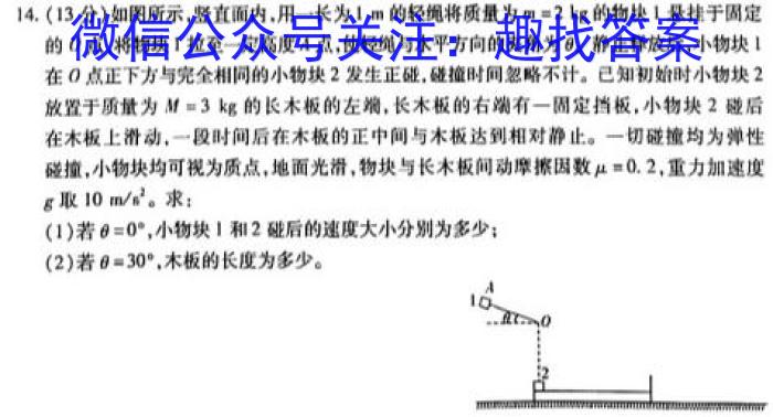 江西省九校联考2024届高三3月联考物理`