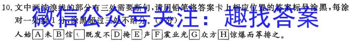 炎德英才大联考 湖南师大附中2024-2025学年度高二第一学期入学考试语文