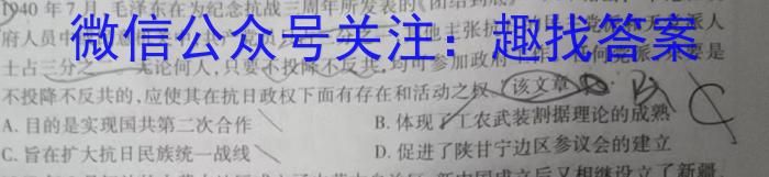 陕西省2024年九年级仿真模拟示范卷 SX(五)5历史试卷