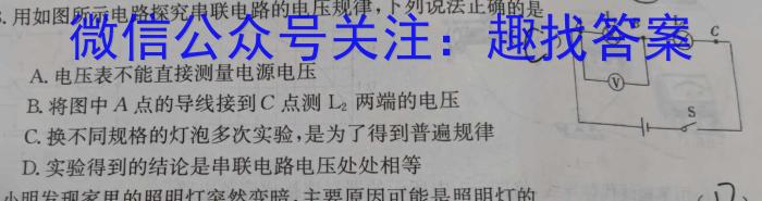 陕西省2024年普通高等学校招生全国统一考试 模拟测试(◇)物理试题答案