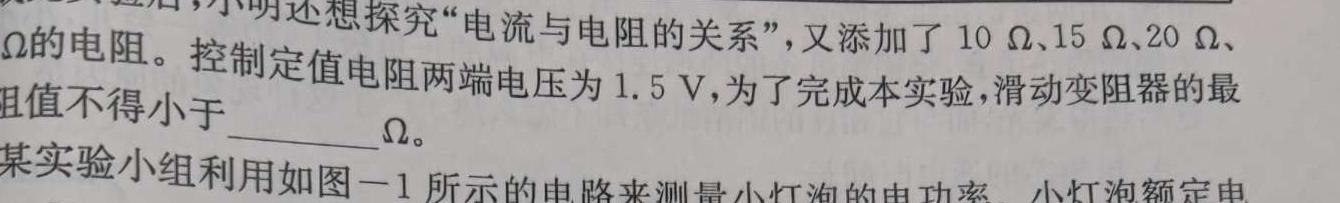 [今日更新]2024年江西中考模拟检测卷.物理试卷答案