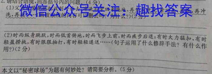 福建省南平市2023-2024学年第二学期高一期末质量检测语文