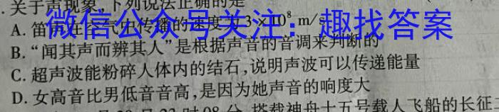 2024年河北省初中毕业生升学文化课考试模拟试卷（十五）物理试卷答案